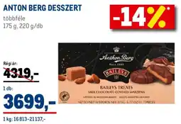 Metro Anton Berg desszert ajánlat