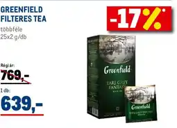 Metro Greenfield filteres tea ajánlat