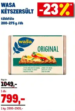 Metro Wasa Kétszersült ajánlat