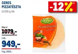 Metro Ceres pizzatészta ajánlat