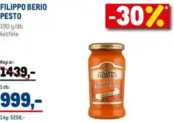 Metro Filippo Berio pesto ajánlat