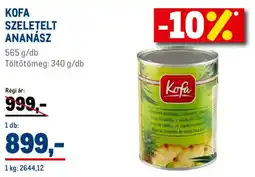 Metro Kofa szeletelt ananász ajánlat