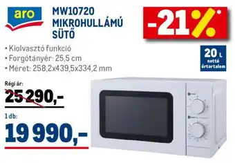 Metro Aro MW10720 mikrohullámú sütő ajánlat