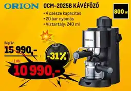 Metro Orion OCM-2025B kávéfőző ajánlat