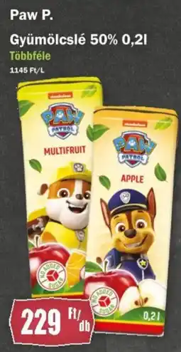 FullDiszkont Paw P. Gyümölcslé 50% ajánlat