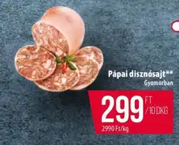 Coop Pápai disznósajt ajánlat