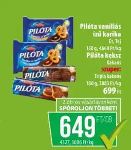 Coop Pilóta vaníliás ízű karika és Pilóta keksz ajánlat