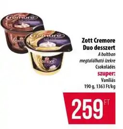 Coop Zott Cremore Duo Desszert ajánlat