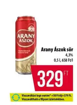 Coop Arany Ászok sör ajánlat