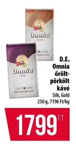 Coop D.E. Omnia őrölt-pörkölt kávé ajánlat