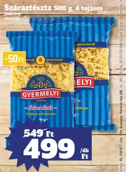 Vil-For Száraztészta ajánlat