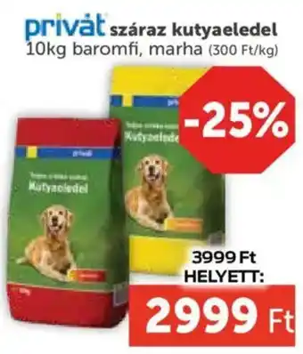 Privát száraz kutyaeledel