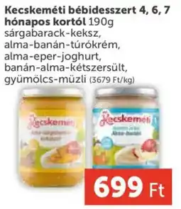 PRIVÁT Kecskeméti bébidesszert 4, 6, 7 hónapos kortól ajánlat