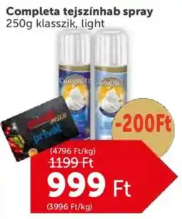 PRIVÁT Completa tejszínhab spray ajánlat