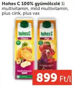 PRIVÁT Hohes C 100% gyümölcslé ajánlat