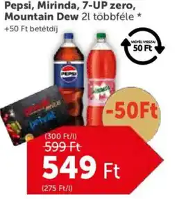 PRIVÁT Pepsi, Mirinda, 7-UP zero, Mountain Dew ajánlat