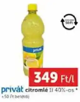 PRIVÁT Privȧt citromlé ajánlat
