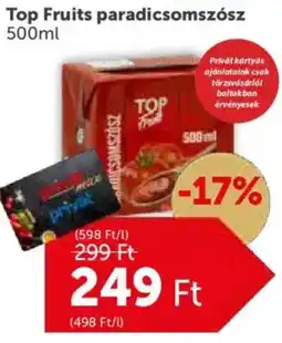 PRIVÁT Top Fruits paradicsomszósz ajánlat