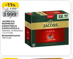 Auchan JACOBS XXL NESPRESSO KÁVÉKAPSZULA ajánlat