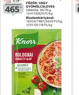 Auchan KNORR BOLOGNAI SPAGETTI ALAP ajánlat