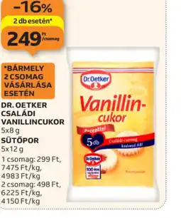 Auchan DR. OETKER CSALÁDI VANILLINCUKOR/SÜTŐPOR ajánlat