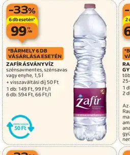 Auchan ZAFÍR ÁSVÁNYVÍZ ajánlat