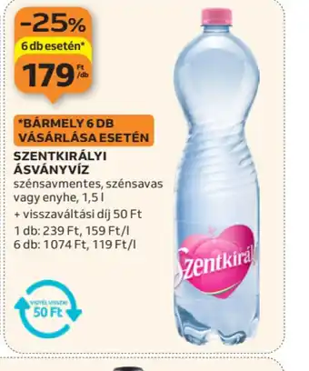 Auchan SZENTKIRÁLYI ÁSVÁNYVÍZ ajánlat