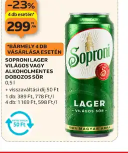 Auchan SOPRONI LAGER DOBOZOS SÖR ajánlat