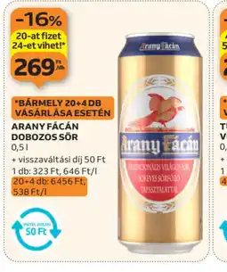 Auchan ARANY FÁCÁN DOBOZOS SÖR ajánlat