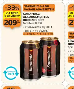 Auchan KARAMALZ ALKOHOLMENTES SÖR ajánlat