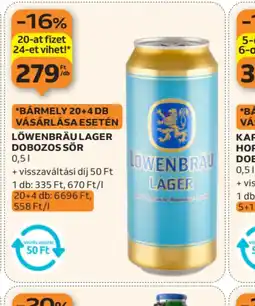 Auchan LÖWENBR 50 FtU LAGER DOBOZOS SÖR ajánlat