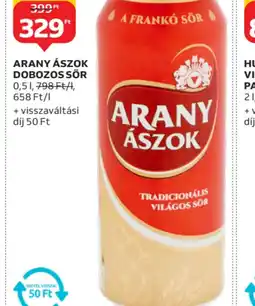 Auchan ARANY ÁSZOK DOBOZOS SÖR ajánlat