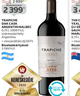 Auchan TRAPICHE OAK CASK ARGENTIN MALBEC ajánlat