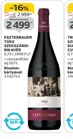 Auchan ESZTERBAUER TÜKE SZEKSZÁRDI BIKAVÉR ajánlat