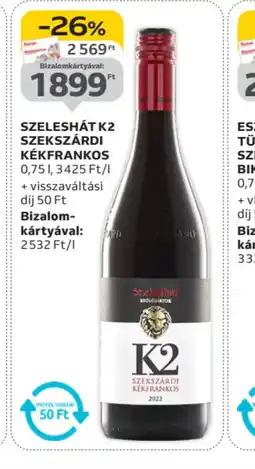 Auchan SZELESHÁT K2 SZEKSZÁRDI KÉKFRANKOS ajánlat