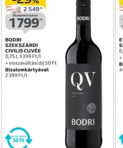 Auchan BODRI SZEKSZÁRDI CIVILIS CUVÉE ajánlat