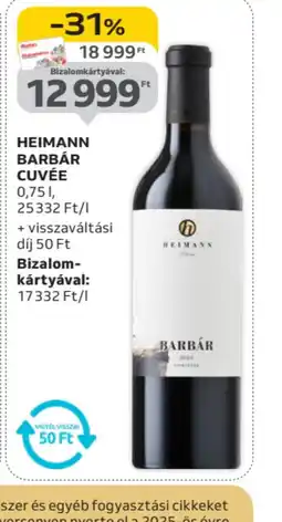 Auchan HEIMANN BARBÁR CUVÉE ajánlat