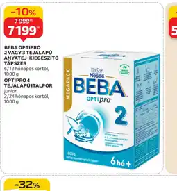 Auchan BEBA OPTIPRO tápszer ajánlat