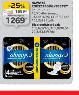 Auchan ALWAYS EGÉSZSÉGÜGYI BETÉT ajánlat