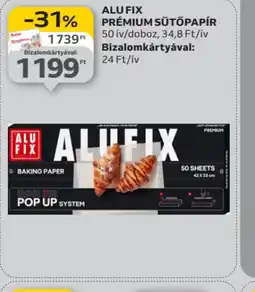Auchan ALUFIX PRÉMIUM SÜTŐPAPÍR ajánlat