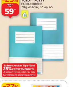 Auchan AUCHAN TIPP TÜZÖTT FÜZET ajánlat