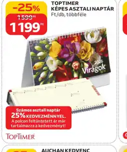 Auchan TOPTIMER KÉPES ASZTALI NAPTÁR ajánlat