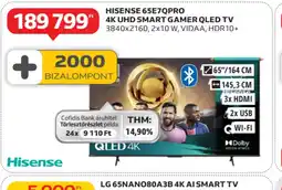 Auchan HISENSE 65E7QPRO QLED TV ajánlat