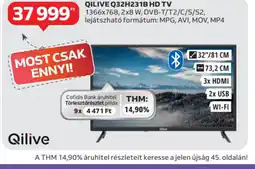 Auchan QILIVE Q32H231B HD TV ajánlat