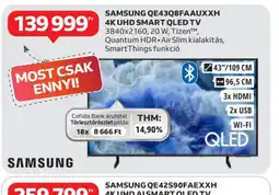 Auchan SAMSUNG QE43Q8FAAUXXH 4K UHD SMART QLED TV ajánlat