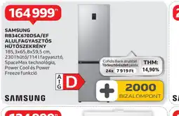 Auchan SAMSUNG RB34C670DSA/EF HŰTŐSZEKRÉNY ajánlat