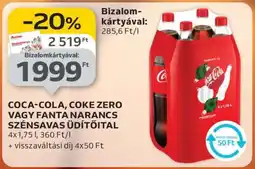 Auchan Coca-Cola, Coke Zero vagy Fanta Narancs Szénsavas Üdítőital ajánlat