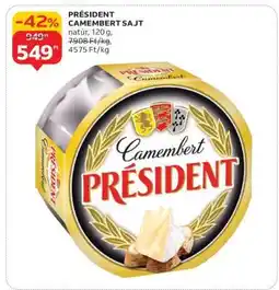 Auchan Président Camembert sajt ajánlat