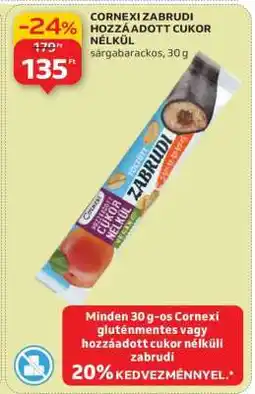 Auchan CORNEXI ZABRUDI HOZZÁADOTT CUKOR NÉLKÜL ajánlat