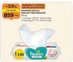 Auchan Pampers Single Nedves Törlőkendő ajánlat